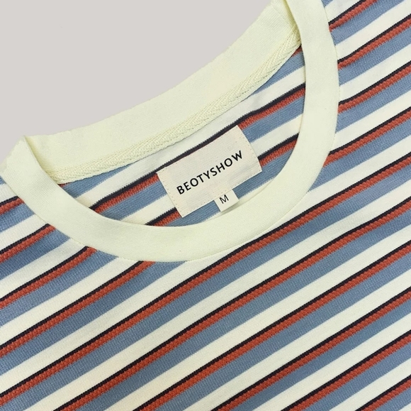 Men's Beotyshow Texture Stripe Short Sleeve T-Shirt - Picture 11 of 11